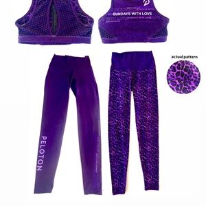 Peloton Purple Leopard Activewear Set